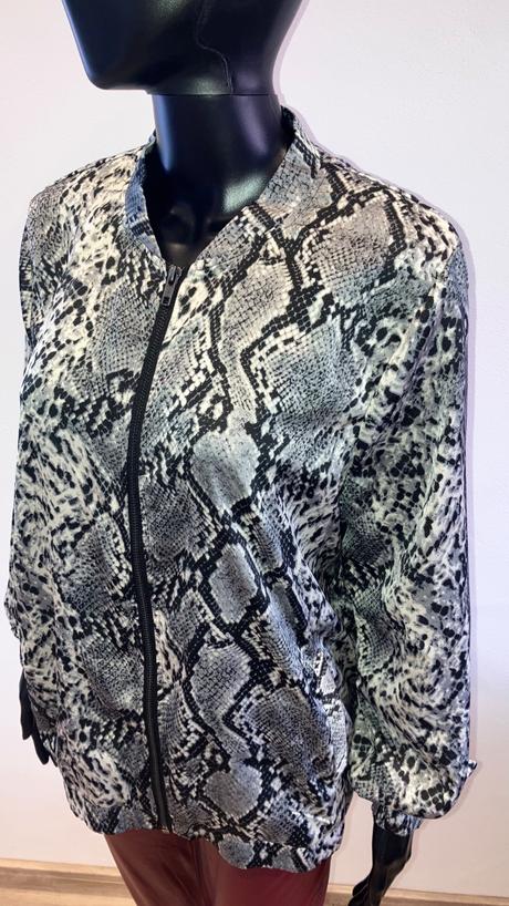 Dámska bombera bunda hadí vzor, l