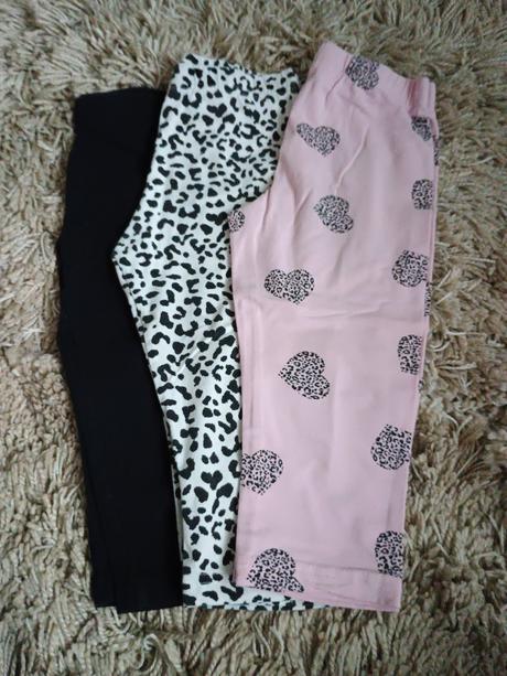 3/4 legíny 3ks, primark,122