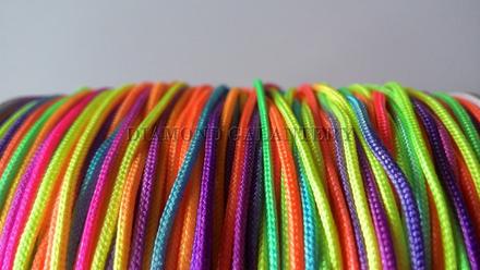 Shamballa šnúrka nylonová multicolor- 1,5 mm, 