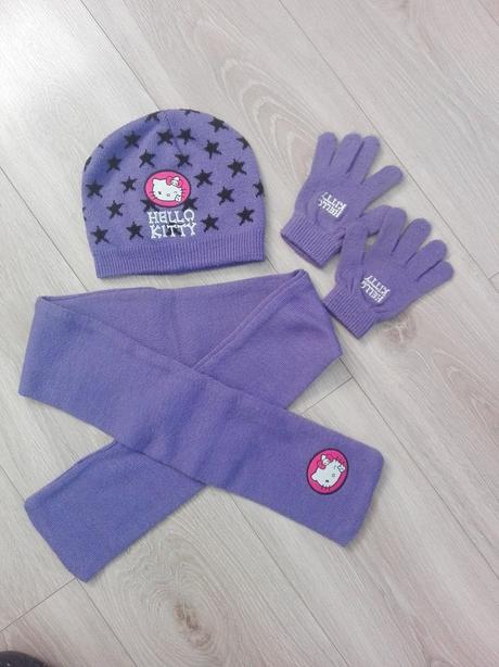 Ciapka+sal+rukavice hello kitty, sanrio,116