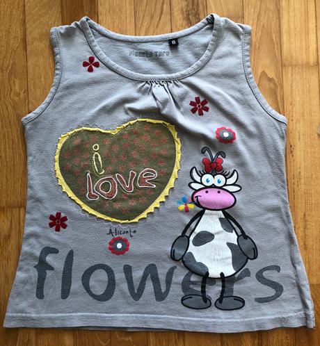 Detské tričko na ramienka d 43, š 35cm, 128