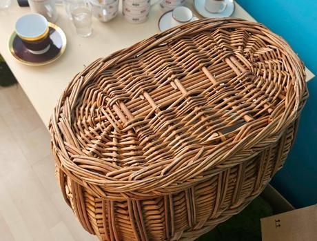 Klasický nákupný prútený kôš s rúčkou, 42 cm, 