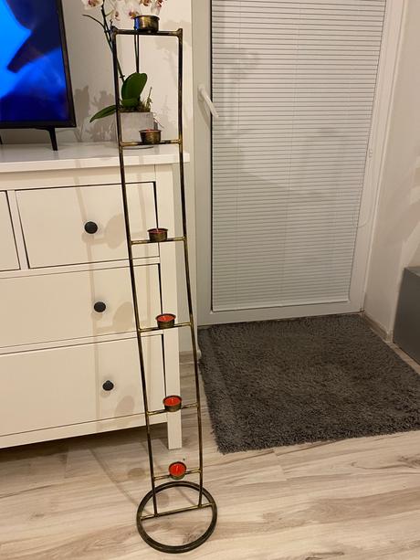 Nádherný dizajnový svietnik 121 cm na 6 sviečok,