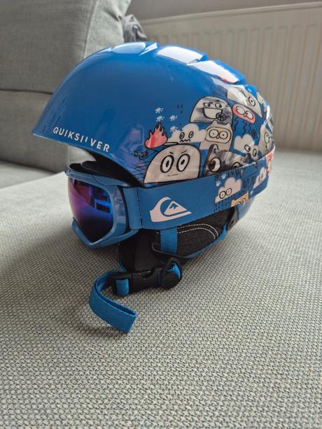 Detska lyziarska helma a okuliare, quicksilver,l