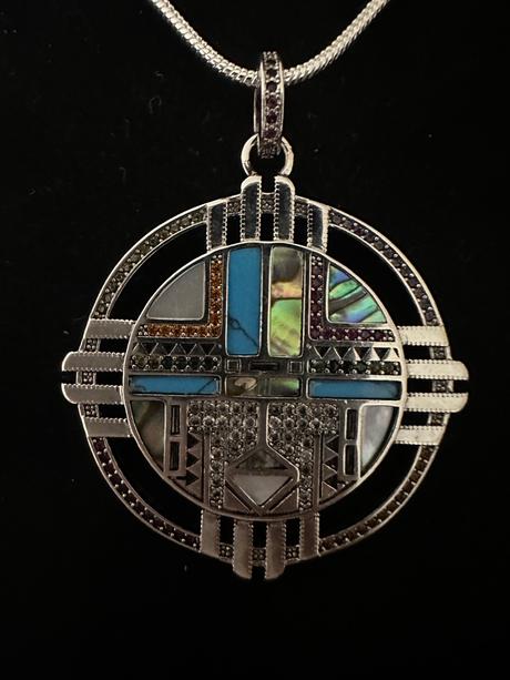 Strieborný prívesok symbol slnka ts, 