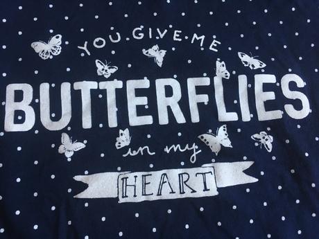 Bodkovane tricko s napisom, h&m,122