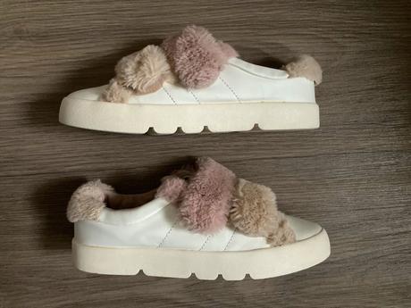 Tenisky s kožušinkou, zara,34