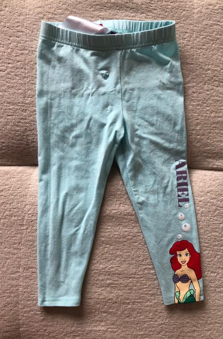 4x legíny 92, bledomodré, ružové, žlté, disney,92