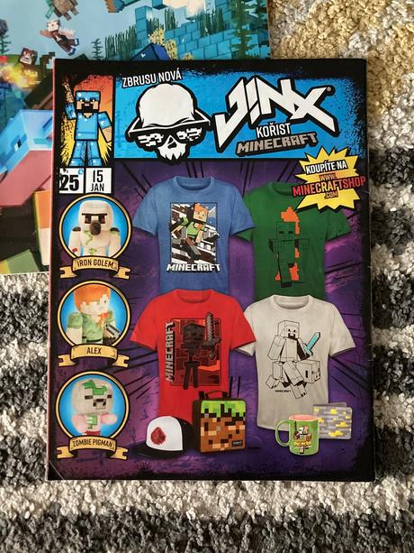 Minecraft oficiálny časopis a veľký plagát, 