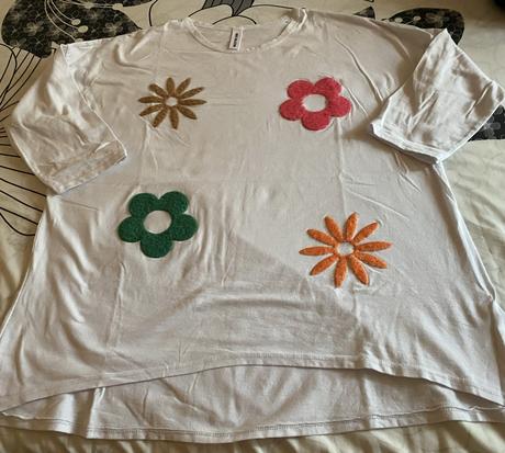 Tričko new collection s aplikáciami uni veľkosť, 