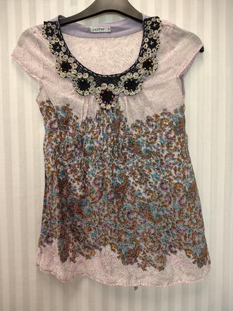Dámsky farebný top s motívom, lasting, m, m
