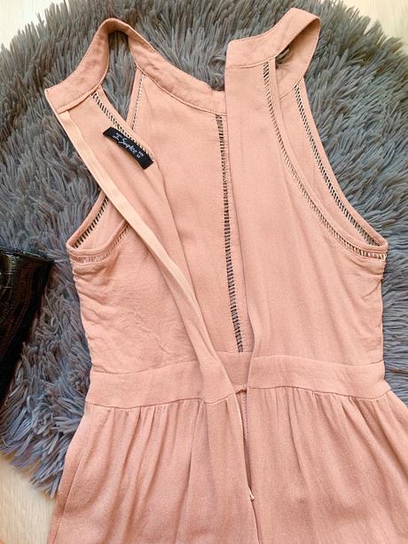 Svetloružový overál krátky, xs