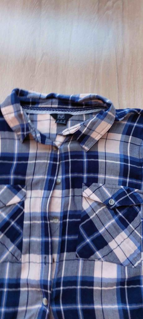 Košeľa modro-ružová 44, f&f,44