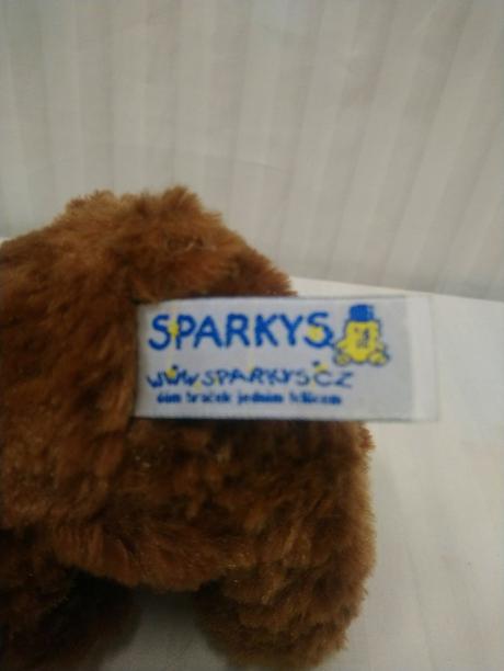 Plyšový hnedý medveď keel toys, sparkys, 15 cm, 