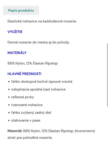 Dámske turistické letné nohavice odopinateľné , m, m
