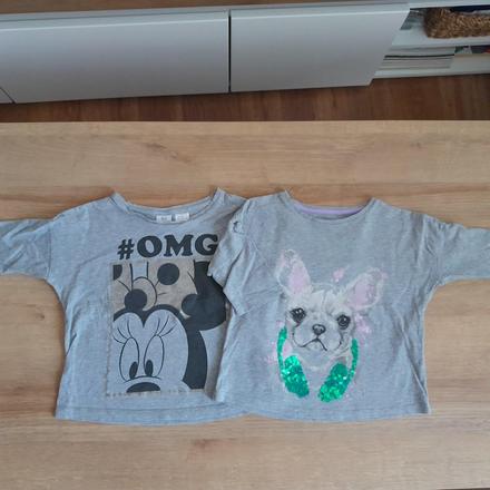 Tričká 2 ks 3/4 rukáv, f&f,116