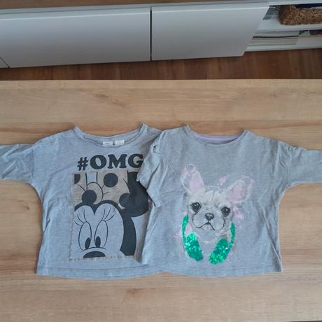 Tričká 2 ks 3/4 rukáv, f&f,116