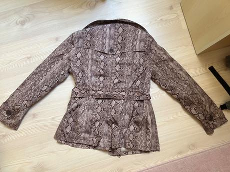 Dámske sako skrátený kabát s potlačou hadej kože, george,m