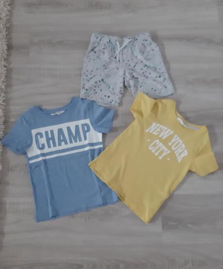 Hm 110/116 tricko 2x a hm 110 kratasky, h&m,110