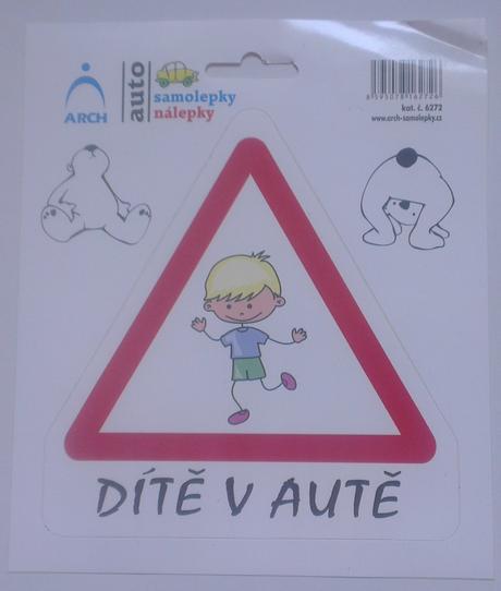 Samolepka na auto dieťa v aute (chlapec), 