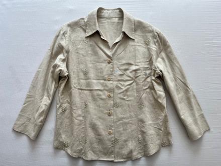 Ľanová vyšívaná košeľa vel.46/l-xl, xl