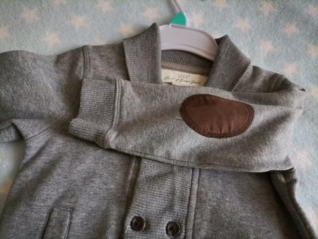 Šedý svetrík na gombíky 92, h&m,92