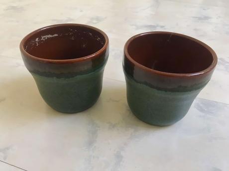 Fialky v keram.črepe 2 ks,