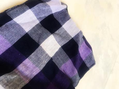 Obojstranná bavlnená šatka okolo krku, m