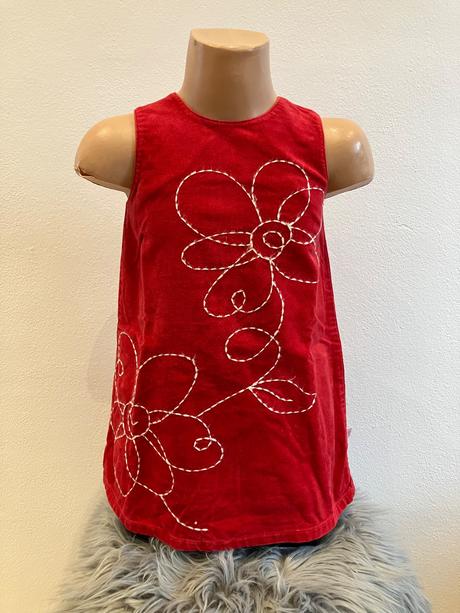 Dievčenské menčestrové šaty s kvetmi (92), mothercare,92