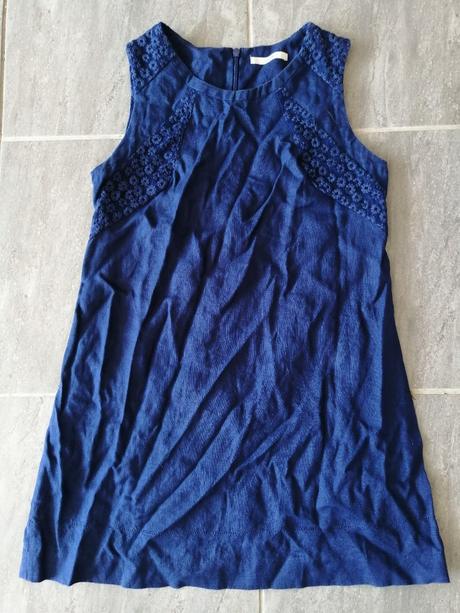 Ľanové šaty next a-tvar, v m, kráľovská modrá, next,m