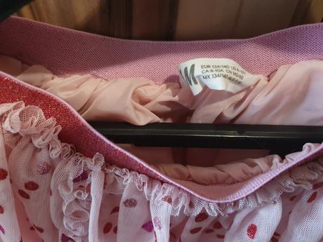 Ruzova sukna s flitrami, h&m,134