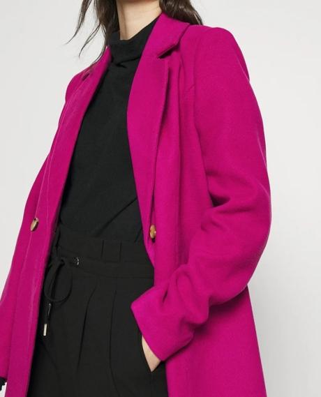 Magenta ružový kabát vero moda xs/s, vero moda,xs