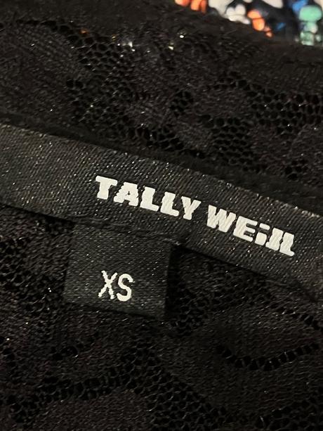 Zamatové body s čipkou (xs), tally weijl,xs