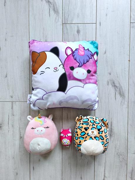 Squishmallows plyšáci + vankúš, 