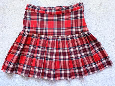 Károvaná skladaná sukňa, h&m,122