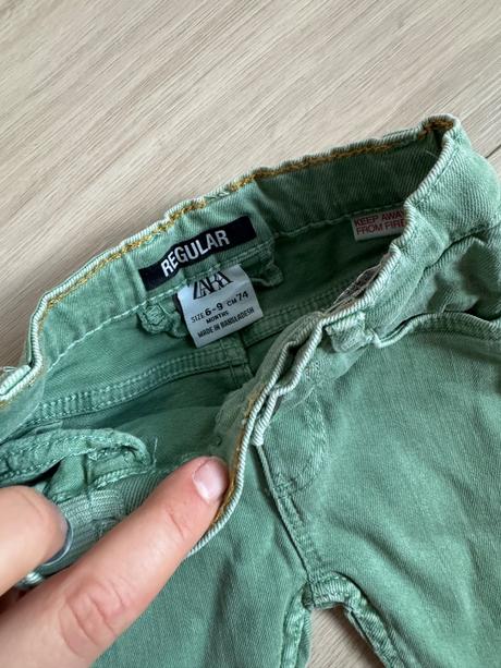 Zelen džinsy, zara,74