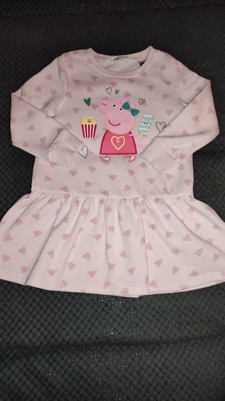 Mikinové šaty peppa pig veľ. 98/104, h&m,98