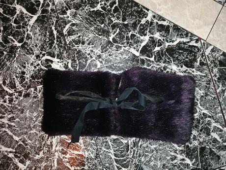 Šál na zaviazanie kožušinka, s