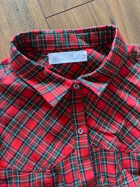 Dievčenská károvaná košeľa zara, zara,134