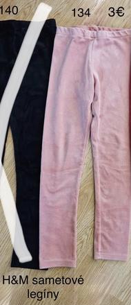 Sametové legíny 134, h&m,140