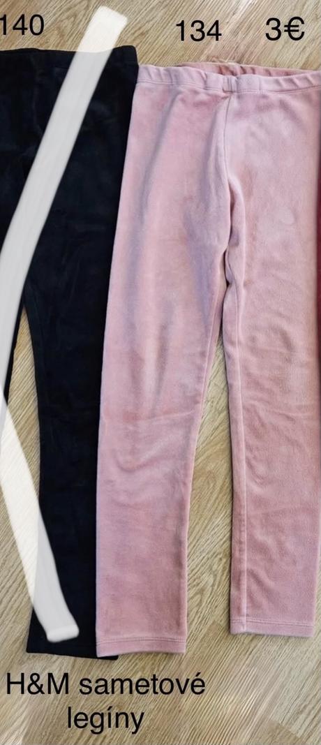 Sametové legíny 134, h&m,140