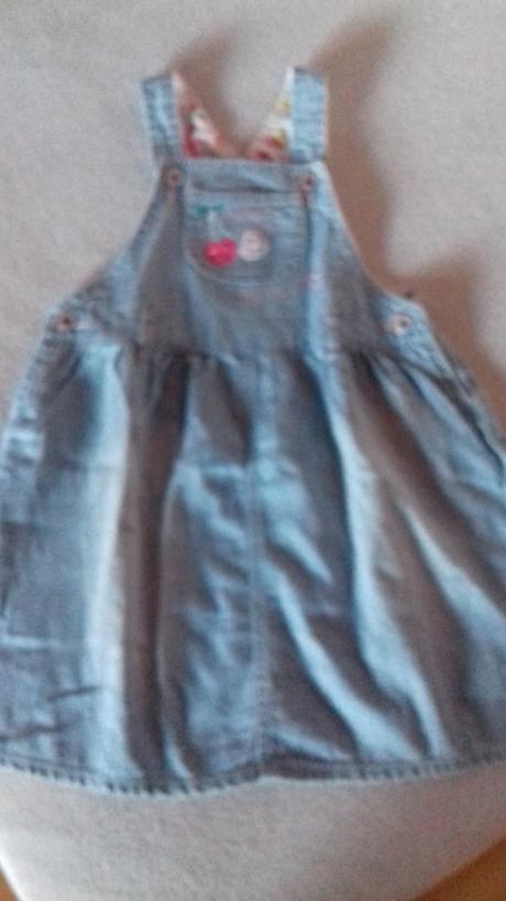 Riflové letné šaty na 2-3 roky, 92