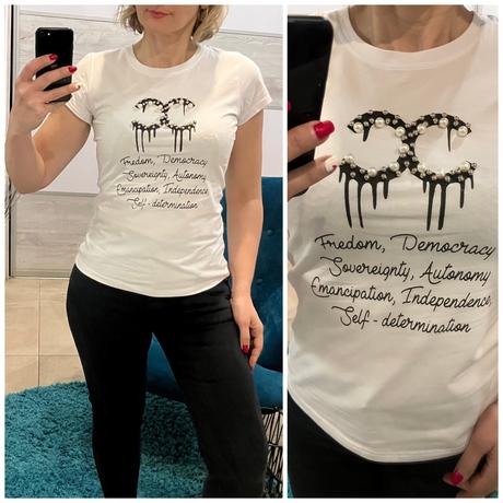 Dámske tričko s nápisom a goralkami (uni), m / s