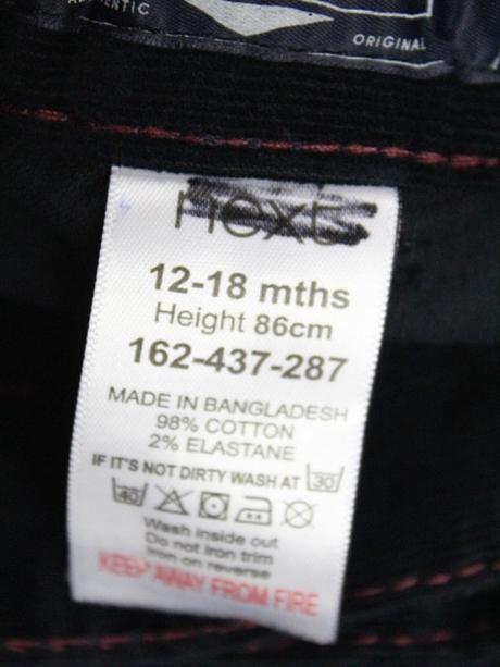 Menčestrové nohavice next veľ. 12-18 mes., next,86