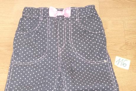 2x oblecene nohavice, srdiecka, super stav, h&m,116
