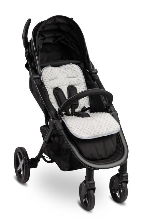 Sensillo podložka do kočíka basic minky ružové zaj,