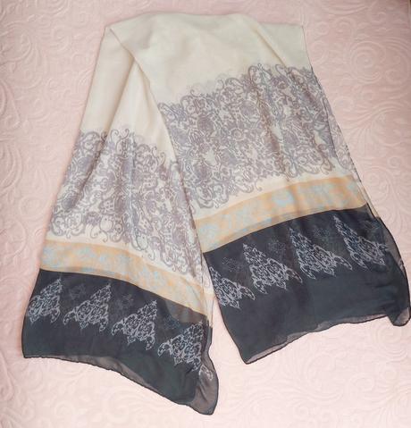 Tenký šál v zelených tónoch, xl