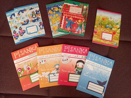 Zošity a písanky pre prváčikov,