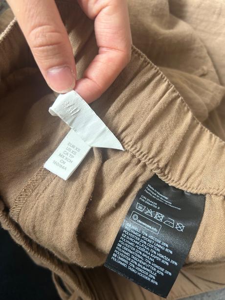 Nohavice hnedé, h&m,xs
