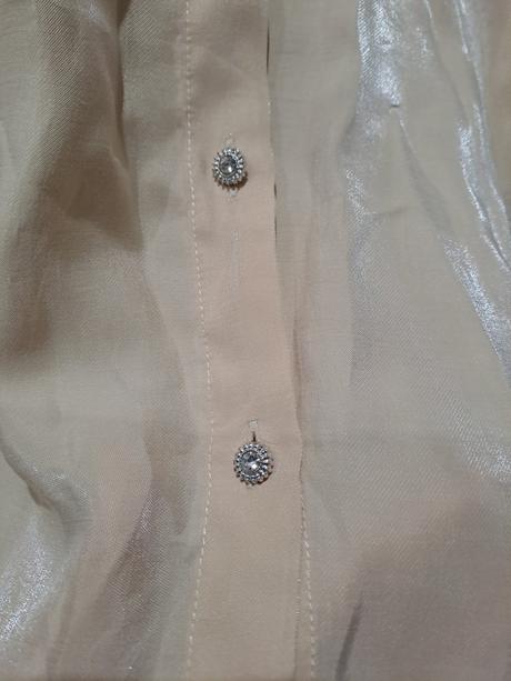 Zara broskyňová blúzka lesklý materiál, zara,xl